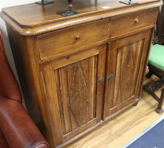 A 19th century pine cupboard, W.100cm